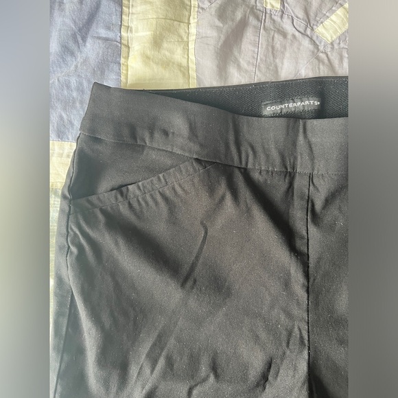 Counterparts Womens Pull on Black Classic Work Office Slim Fit Pants Size 8 - Picture 3 of 12